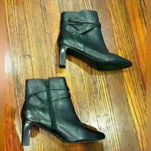 lauren ralph lauren nadia Black Leather bootie Sz 10